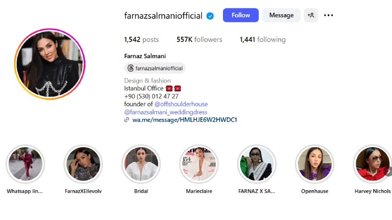 اینستاگرام فرناز سلمانی